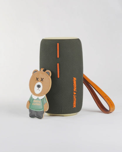 Pigalle speaker by Marceau & Luthier accessorized with the signature streetwear bear charm.